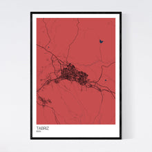 Load image into Gallery viewer, Tabriz City Map Print