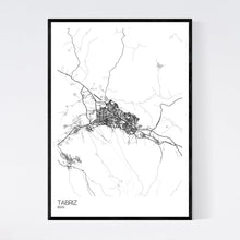 Load image into Gallery viewer, Tabriz City Map Print