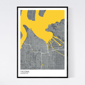 Tacoma City Map Print