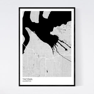 Tacoma City Map Print