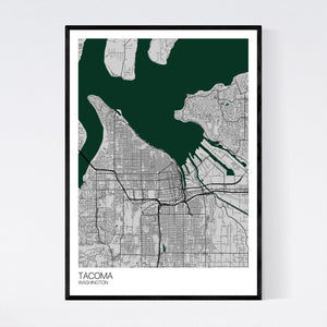 Tacoma City Map Print