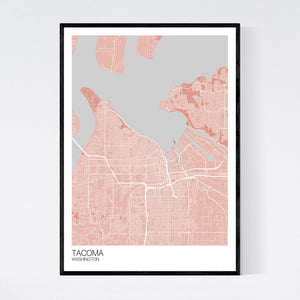 Tacoma City Map Print