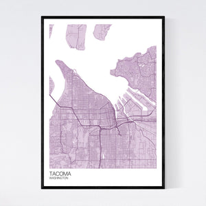 Tacoma City Map Print