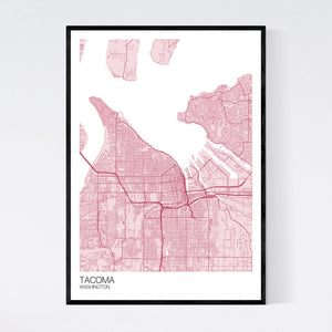 Tacoma City Map Print