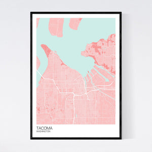Tacoma City Map Print
