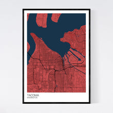 Load image into Gallery viewer, Tacoma City Map Print