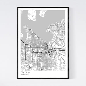 Tacoma City Map Print