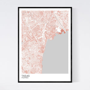 Taguig City Map Print