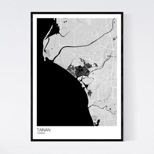 Tainan City Map Print