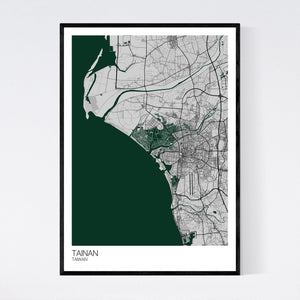 Tainan City Map Print