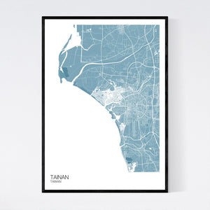 Tainan City Map Print