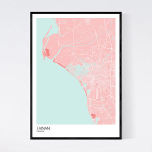 Tainan City Map Print