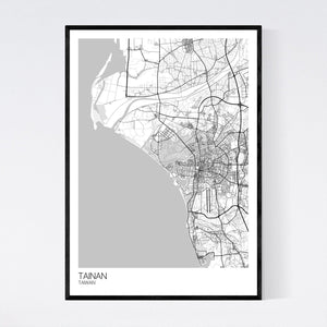 Tainan City Map Print