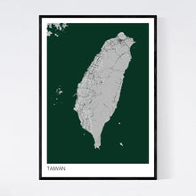 Load image into Gallery viewer, Taiwan Country Map Print