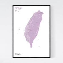 Load image into Gallery viewer, Taiwan Country Map Print