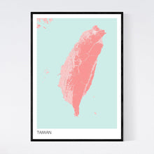 Load image into Gallery viewer, Taiwan Country Map Print