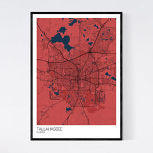 Load image into Gallery viewer, Tallahassee City Map Print