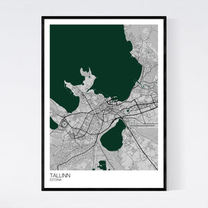 Tallinn City Map Print