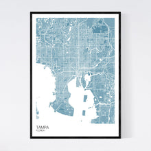 Load image into Gallery viewer, Tampa City Map Print