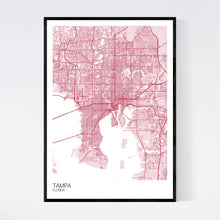 Load image into Gallery viewer, Tampa City Map Print