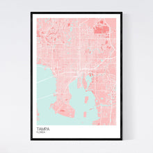 Load image into Gallery viewer, Tampa City Map Print