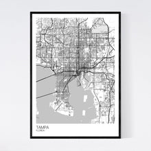 Load image into Gallery viewer, Tampa City Map Print