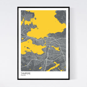 Tampere City Map Print