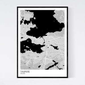 Tampere City Map Print