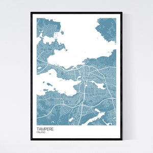 Tampere City Map Print