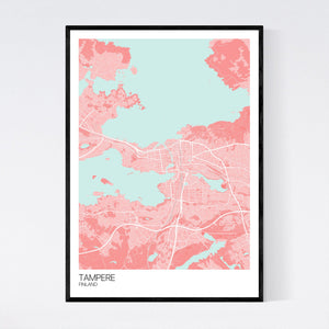 Tampere City Map Print