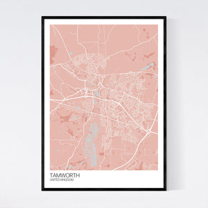 Tamworth City Map Print