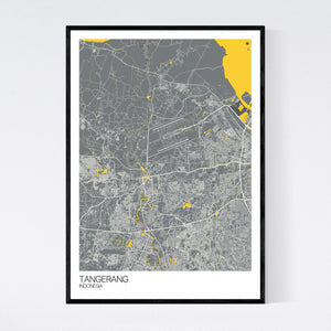 Tangerang City Map Print