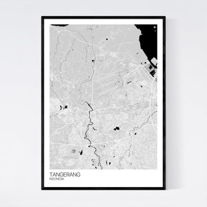 Tangerang City Map Print