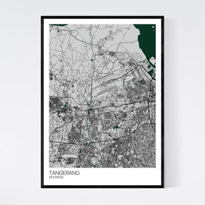 Tangerang City Map Print