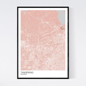 Tangerang City Map Print