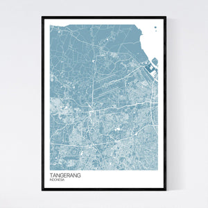 Tangerang City Map Print