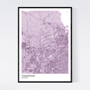Tangerang City Map Print