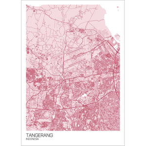 Map of Tangerang, Indonesia
