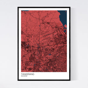 Tangerang City Map Print