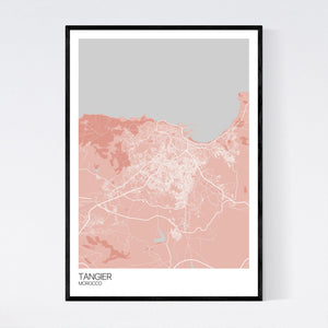 Tangier City Map Print