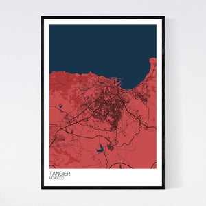 Map of Tangier, Morocco