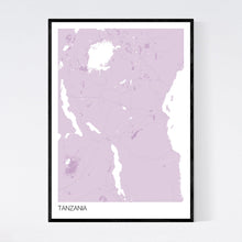 Load image into Gallery viewer, Tanzania Country Map Print