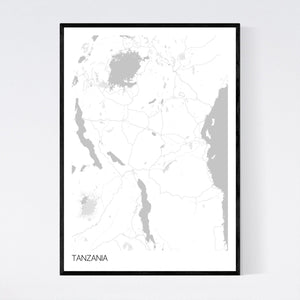 Map of Tanzania, 