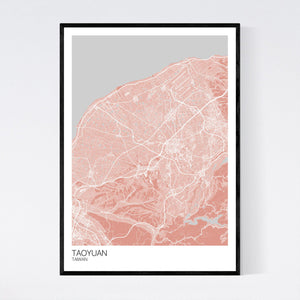 Taoyuan City Map Print