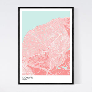 Taoyuan City Map Print