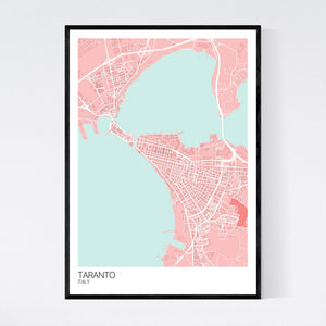 Taranto City Map Print