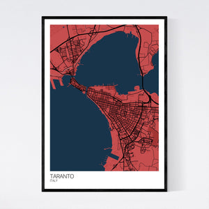 Taranto City Map Print