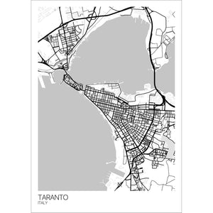 Map of Taranto, Italy
