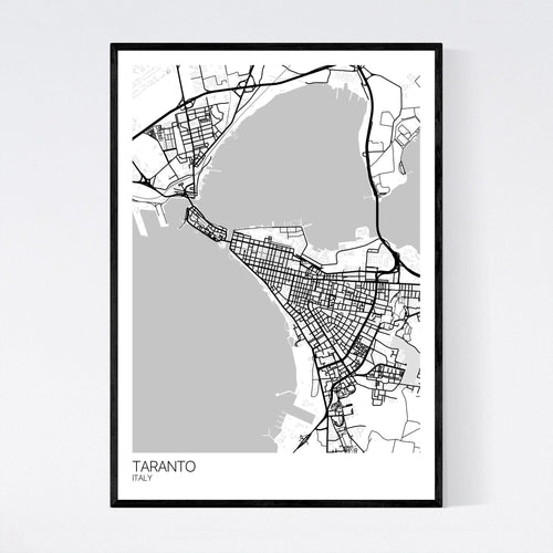 Map of Taranto, Italy