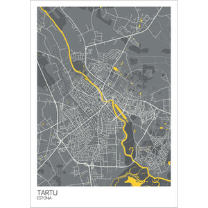Map of Tartu, Estonia